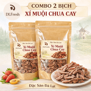 Xí Muội Chua Cay DLFresh Túi 250g – Ô Mai Chua Cay Đặc Sản Đà Lạt
