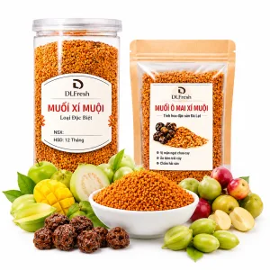Muối Xí Muội DLFresh Túi 500g | Muối Chấm Trái Cây Đặc Sản Đà Lạt