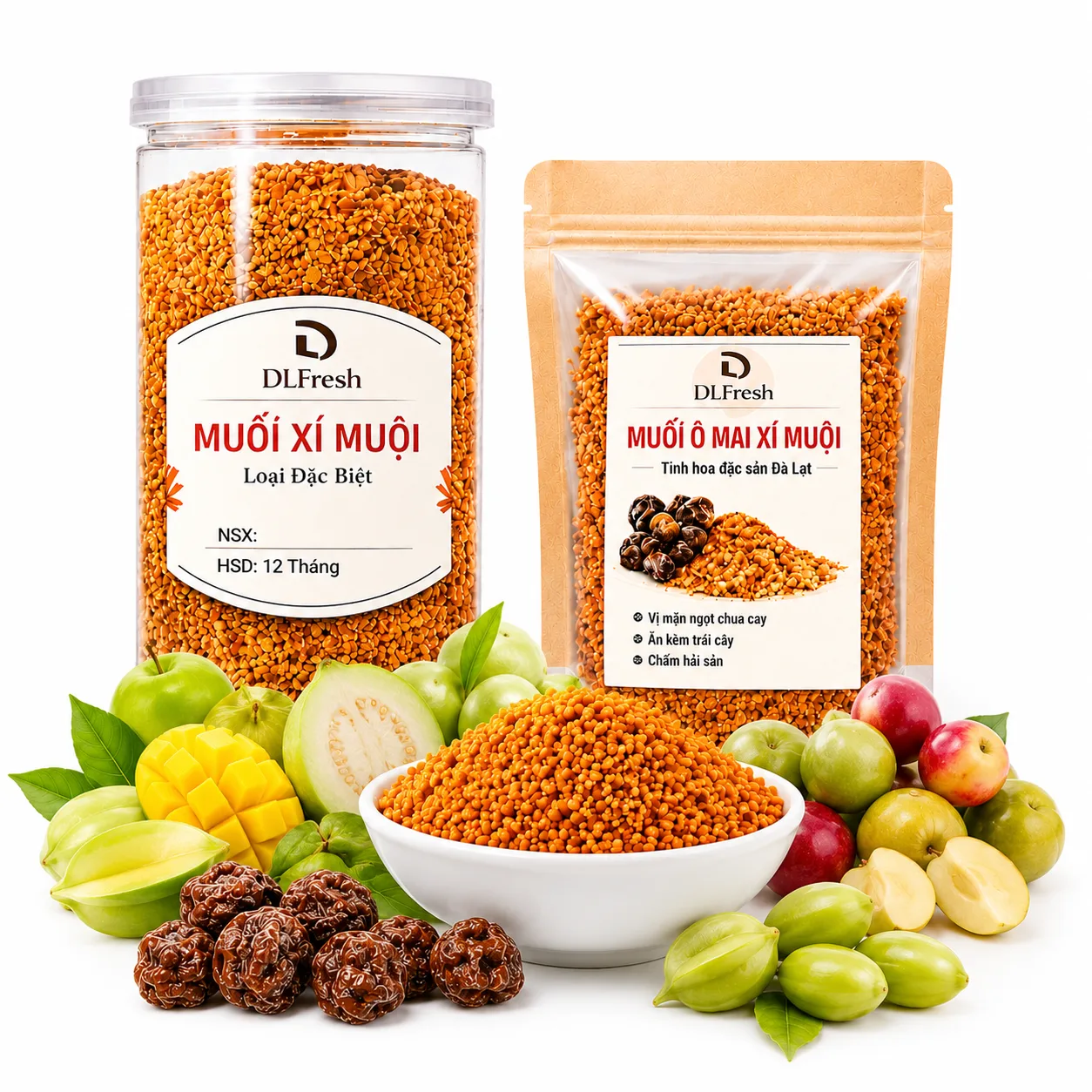Muối Xí Muội DLFresh Túi 500g | Muối Chấm Trái Cây Đặc Sản Đà Lạt - Ảnh 2