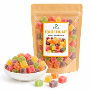 Kẹo Trái Cây Sữa DLFRESH Đặc Sản Đà Lạt Túi Zip 200gr