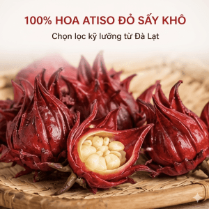 Mứt hoa hồng DLFresh mứt hoa atiso đỏ sấy chua ngọt 400g