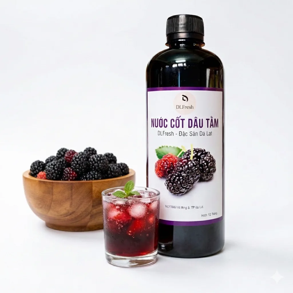 Combo 4 Chai Nước Cốt DLFresh (Chanh Dây, Dâu Tây, Dâu Tằm, Atiso Đỏ) Tặng 1 Chai Dâu Tây - Ảnh 6