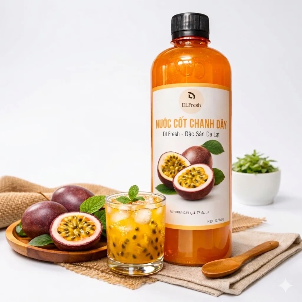 Combo 4 Chai Nước Cốt DLFresh (Chanh Dây, Dâu Tây, Dâu Tằm, Atiso Đỏ) Tặng 1 Chai Dâu Tây - Ảnh 2