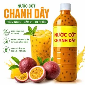Nước Cốt Chanh Dây Có Hạt DLFresh 1000ml | Đặc Sản Đà Lạt